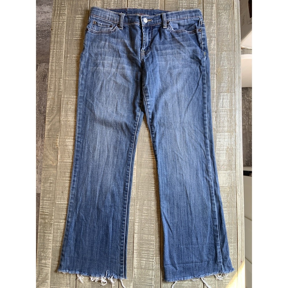 Women's Lucky Brand  8/29 Jeans Blue Denim Dungarees by Gene Montesano